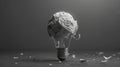 Light Bulb Black and White Royalty Free Stock Photo