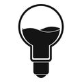 Light bulb with blue water inside icon simple Royalty Free Stock Photo