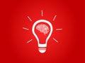 Light Bulb With Brain Royalty Free Stock Photo