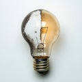 A light bulb with a broken glass inside of it Royalty Free Stock Photo