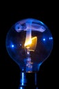 Light Bulb Burning Out Royalty Free Stock Photo