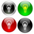 Light bulb buttons