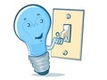 Light Bulb Cartoon Royalty Free Stock Photo