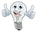 Light Bulb Cartoon Character Lightbulb Mascot Royalty Free Stock Photo