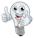 Light Bulb Cartoon Character Lightbulb Mascot Royalty Free Stock Photo