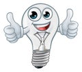 Light Bulb Cartoon Character Lightbulb Mascot Royalty Free Stock Photo
