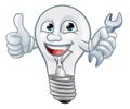 Light Bulb Cartoon Character Lightbulb Mascot Royalty Free Stock Photo