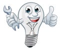 Light Bulb Cartoon Character Lightbulb Mascot Royalty Free Stock Photo