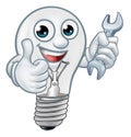 Light Bulb Cartoon Character Lightbulb Mascot Royalty Free Stock Photo