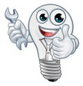 Light Bulb Cartoon Character Lightbulb Mascot Royalty Free Stock Photo