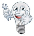 Light Bulb Cartoon Character Lightbulb Mascot Royalty Free Stock Photo