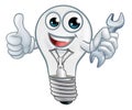 Light Bulb Cartoon Character Lightbulb Mascot Royalty Free Stock Photo