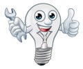 Light Bulb Cartoon Character Lightbulb Mascot Royalty Free Stock Photo