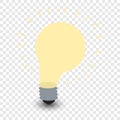 Light bulb cartoon symbol