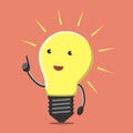 Light bulb character, insight