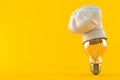 Light bulb with chef`s hat Royalty Free Stock Photo