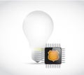 Light bulb and circuit illustration design