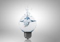 Light bulb with clear water Royalty Free Stock Photo