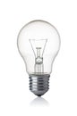 Light bulb close up isolated on a white background Royalty Free Stock Photo