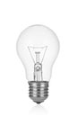 Light bulb close up isolated on white background Royalty Free Stock Photo