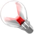 Light bulb composed be a red LED Royalty Free Stock Photo