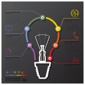 Light Bulb Connection Timeline Business Infographic Royalty Free Stock Photo