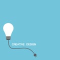 The light bulb creative concept flat design. Royalty Free Stock Photo