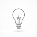 Light bulb creative idea symbol logo vector illustration. Royalty Free Stock Photo