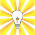 Light bulb creative idea symbol logo vector illustration. Royalty Free Stock Photo