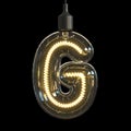 Light bulb 3d font 3d rendering letter G