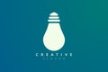 Light bulb design. Modern minimalist and elegant vector illustration. Royalty Free Stock Photo