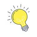 Light bulb design vector objects illustration science elements and laboratory objects Royalty Free Stock Photo