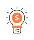 Light bulb with dollar icon