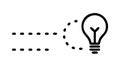 Light Bulb with Dotted Progress Icon, vector design Generative AI Royalty Free Stock Photo