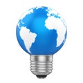 Light Bulb Earth Isolated Royalty Free Stock Photo