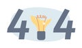 Light bulb failure vector empty state illustration
