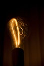 Light bulb on the flash of an old camera Royalty Free Stock Photo