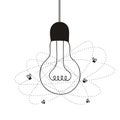 Light bulb with flies Royalty Free Stock Photo