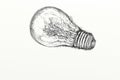 A light bulb forcolor in black and white Royalty Free Stock Photo
