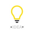 The light bulb is full of ideas And creative thinking. Light bulb icon. Royalty Free Stock Photo