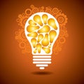 Light bulb with gear Royalty Free Stock Photo