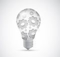 Light bulb gear illustration design Royalty Free Stock Photo