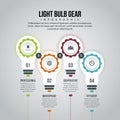 Light Bulb Gear Infographic Royalty Free Stock Photo