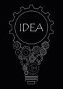 light bulb with gears and cogs Royalty Free Stock Photo