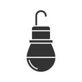 Light bulb glyph icon Royalty Free Stock Photo
