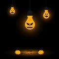 Light bulb halloween Royalty Free Stock Photo