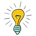 Light Bulb Hand drawn vector sketch creative