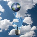 Light Bulb Hand Earth Royalty Free Stock Photo