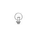 A light bulb. Housekeeping and home repairs theme. Vector hand drawn icon.