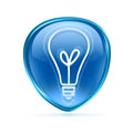 Light Bulb Icon blue. Royalty Free Stock Photo